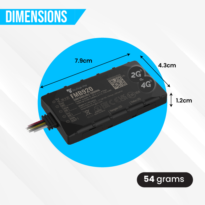 TruTrak Pro FMB920 GPS Tracker PAYG